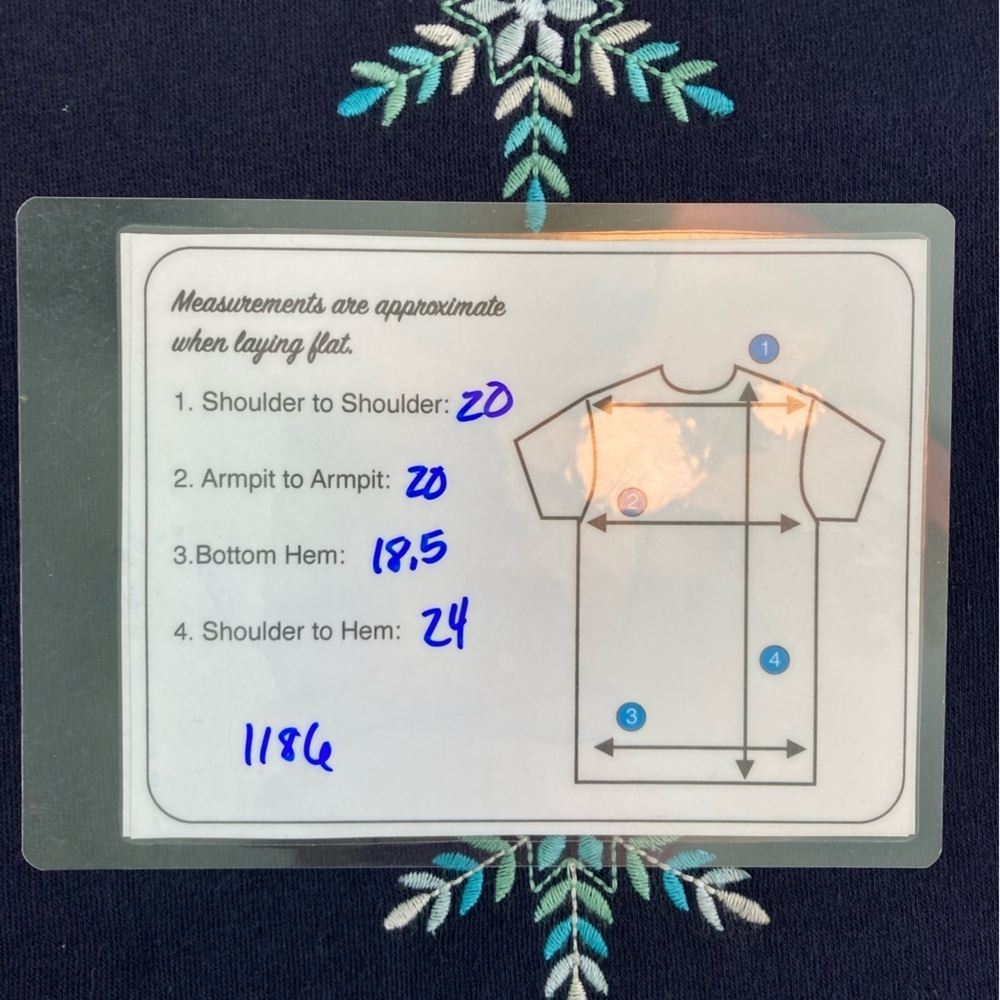 Talbots Embroidered Snowflake Mockneck Navy Sweatshirt (Size‎ XS) - Picture 8 of 8